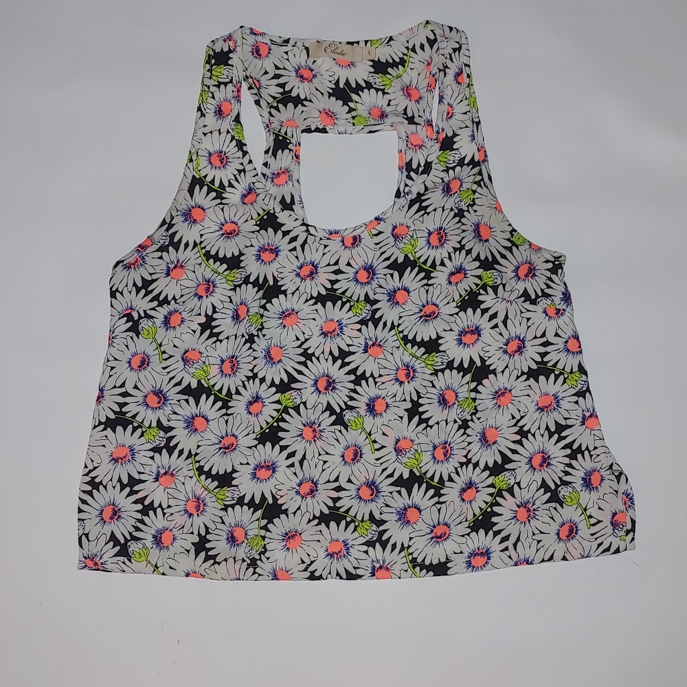 Floral Crop Tank Top